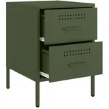 vidaXL Nachtschrank Olivgrün 36 x 39 x 50,5 cm Stahl