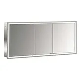 EMCO prime Unterputz-Lichtspiegelschrank 949706397 1400x730mm, 3-türig, aluminium/weiss