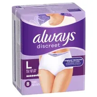 Always Discreet Inkontinenz Höschen L Schutzhose, 32 Stück