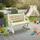 joyz Kindersitzbank Outdoor 81,5 x 59,5 x 48 cm Kunststoff braun/weiß