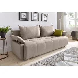 Collection AB Schlafsofa Kunstleder 2-Sitzer Beige