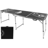 Spetebo Stabiler Alu Bier Pong Tisch höhenverstellbar - Tragegriff - Beer Pong Table Klapptisch