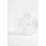 Creativ Company Mal-Leinwand mit Aufdruck, Große Blumen, T 1,6 cm, Größe 24x30 cm, 360 g, 1 Stk