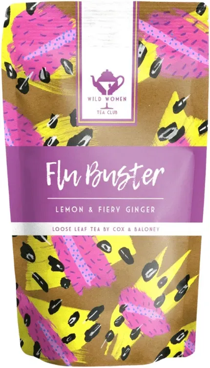 Wild Women Tea Club Flu Buster Tea Lemon & Fiery Ginger (80 )