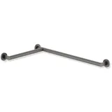 Hewi System 900 Duschhandlauf 900.35.10360SC Edelstahl pulverbeschichtet dunkelgrau perlglimmer tiefmatt, 765 x 475 mm, Ausführung links