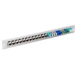 EFB 53036.1 Frontplatte 1HE 12x Keystone + 12x SC- Simplex, RAL7035 530361