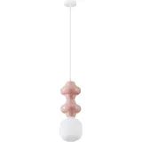 Nova Luce CLIO 3-flg. E14 60 cm Pink/Weiß