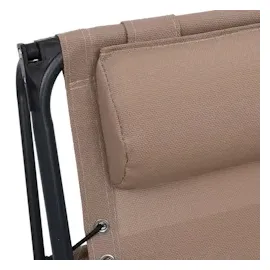 vidaXL Liegestuhl Klappbar Textilene Taupe