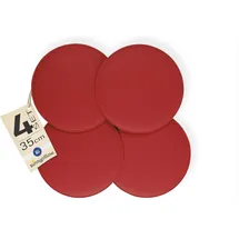sunnypillow Sitzkissen 36 x 36 x 5 cm rot 4-tlg.