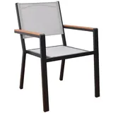 Home Deluxe Gartenstuhl stapelbar SEDIA 63 x 56 x 85 cm grau 2 St.