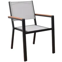 Home Deluxe Gartenstuhl stapelbar SEDIA 63 x 56 x 85 cm grau 2 St.