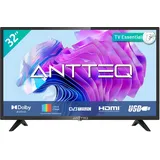 Antteq AB 32D1 Fernseher 32 Zoll (TV 80 cm), Dolby Audio, LED, Triple Tuner DVB-C / T2 / S2, CI+, HDMI, USB, digitaler Audioausgang, incl. Hotelmodus, 2024