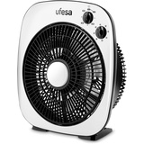 UFESA BF5030 Tisch- oder Bodenventilator, Legierter Stahl, weiß 25 cm