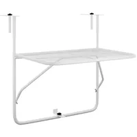 vidaXL Balkontisch 60 x 40 x 75 cm Weiß