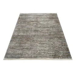 Teppich »COLORADO STRIPE«, rechteckig, 5 mm Höhe, exclusive  DELUXE COLLECTION hochwertig gekettelt Fransen, 59293334-0 beige/schwarz 5 mm
