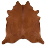 Hide & Haus Kuhfell Teppich Rotbraun XL (240 x 220 cm) inkl. 4 Kuhfell-Untersetzer - echtes Rinderfell