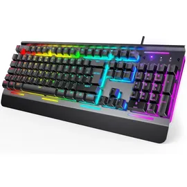 TeckNet RGB Gaming Tastatur DE