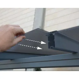CANOPIA Carport Verona 5,00 x 2,18 m anthrazit inkl. Regenrinne