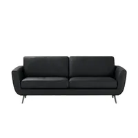 SOHO Ledersofa Smilla ¦ schwarz ¦ Maße (cm): B: 228 H: 85 T: 93