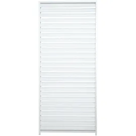 Mendler Aluminium Lamellenwand für Pergola HWC-N94 3x3m, Lamellenpaneel Modul Seitenwand Sichtschutz, 213x94cm ~ weiß