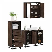 VidaXL Badmöbel-Set 3-tlg. Eiche