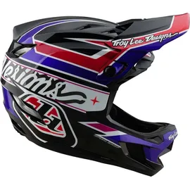 Troy Lee Designs D4 Polyacrylite MIPS Helm, Linear, black, XL | 60-61cm