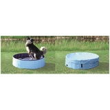 Trixie 39481 Hundepool, ø 80 × 20 cm, hellblau/blau + Abdeckung für Hundepool # 39481, ø 80 cm, hellblau