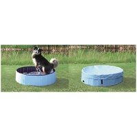 Trixie 39481 Hundepool, ø 80 × 20 cm, hellblau/blau + Abdeckung für Hundepool # 39481, ø 80 cm, hellblau
