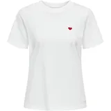 Jdy JDYPISA S/S PRINT TOP JRS NOOS Weiß S
