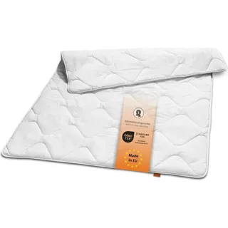 sleepling 190057 Basic 300 leichte Sommerdecke 135 x 200 cm, weiß | Sommerbettdecke | 100% Baumwolle Satin | EU | waschbar 60 Grad