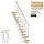 DOLLE Mittelholmtreppe Berlin 64 cm Buche geölt Metall Perlgrau
