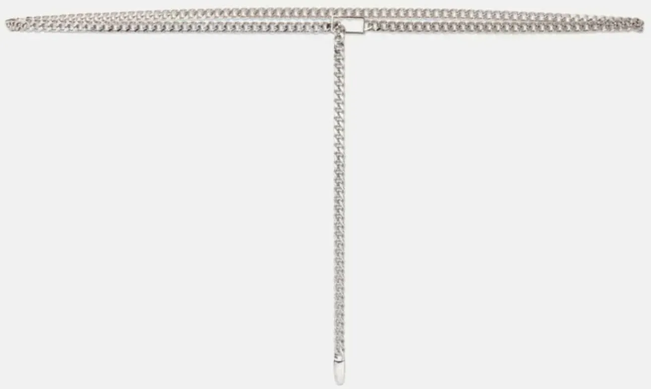 Kettengürtel aus Edelstahl Silber M/L