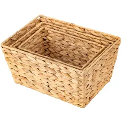 Aufbewahrungskorb aus Wasserhyazinthe 3er Set