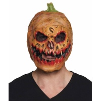 Boland 97556 - Latex-Maske Horror-Kürbis, Vollmaske, Grusel-Maske, Killer, Kostüm, Karneval, Mottoparty, Halloween