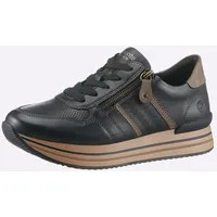 Remonte Damen D1318 Sneaker, Schwarz, 40 EU