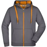 James & Nicholson Doubleface Jacke carbon/orange L