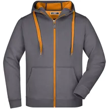 James & Nicholson Doubleface Jacke carbon/orange L