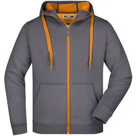 James & Nicholson Doubleface Jacke carbon/orange L