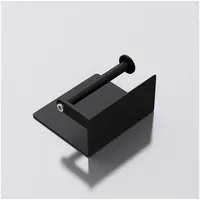 SoGood doporro WC-Papierhalter Schwarz matt aus Edelstahl Papierrollenhalter mit