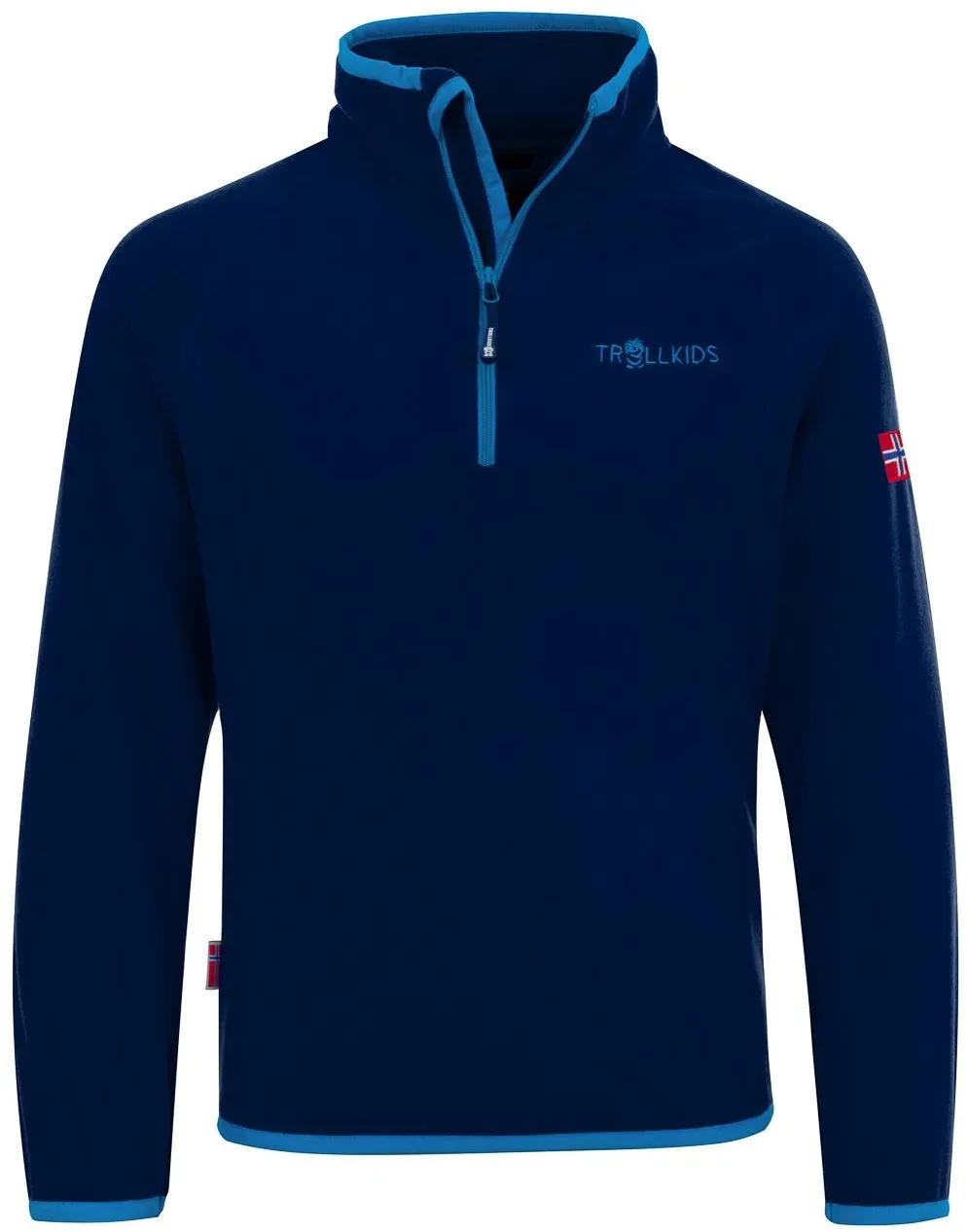 Trollkids Kids Nordland Half Zip, 116 - navy/light blue