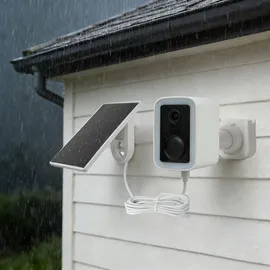 ideoon WLAN Solar Überwachungskamera 3MP Weiß