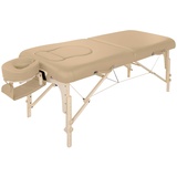 Master Massage Eva Mobil Schwangerschaftsliege Massageliege für Schwangere Klappbar Holz mit Brust- und Bauchausschnitt 71cm Beige