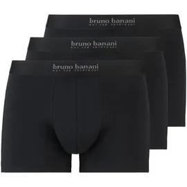 bruno banani Boxershorts »Short 3Pack Energy Cotton«, (3er Pack), mit Schriftzug am Bund, Gr. XXXL, schwarz, , 34067426-XXXL