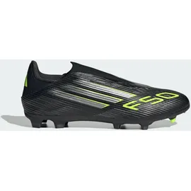 adidas F50 League Laceless FG/MG Core Black / Iron Metallic / Lucid Lemon 46