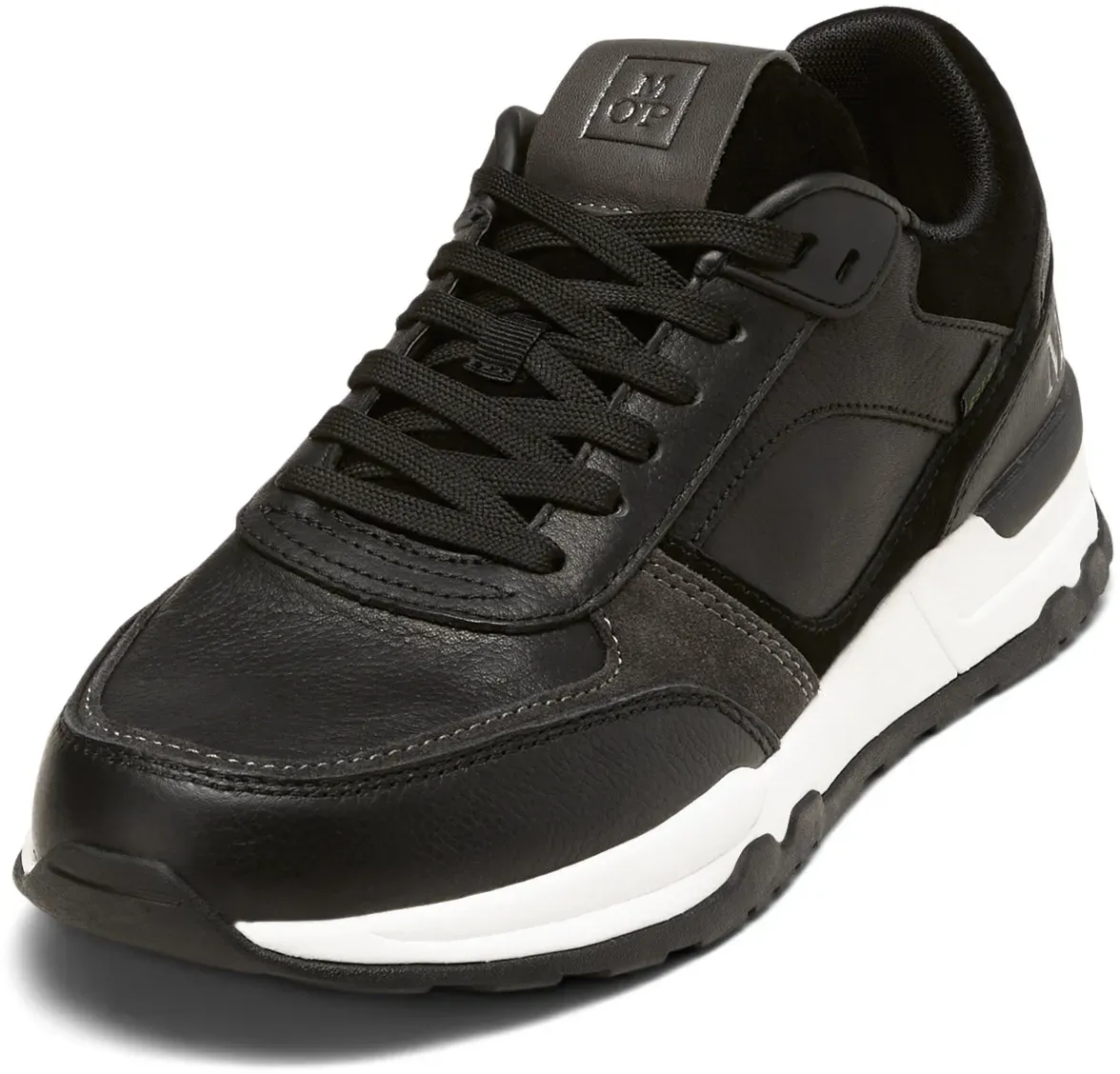 Sneaker MARC O'POLO "aus Velours- und Glattleder" Gr. 43, schwarz Herren Schuhe