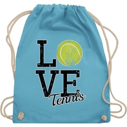 Shirtracer Turnbeutel Love Tennis - Tennis Zubehör - Turnbeutel, Tennis Spiele Tennisspieler Geschenk blau