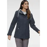 POLARINO Funktionsjacke POLARINO, Damen, Gr. 40, blau (marine), Obermaterial: 100% Polyester. Futter: 100% Polyester, sportlich, Langarm mit Druckknopf, Jacken, Wasserdicht, winddicht und atmungsaktiv. Wassersäule 3000mm