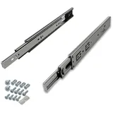 SO-TECH® Auszug Vollauszüge KV1-35-H45-SE-MS Traglast 35 kg, Selbsteinzug, Länge 400 mm, 1 Paar inkl. Schraubenset silberfarben