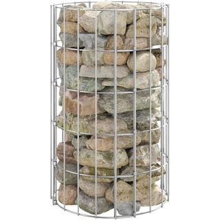 vidaXL Gabionen-Säule Rund Verzinkter Stahl Ø30x50 cm