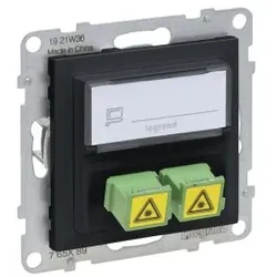 Legrand 765489 SEANO SC/APC Monomode Glasfaser-Steckdose, 2 Glasfaserkabeln, Duplex Adapter, AN 0 0 1
